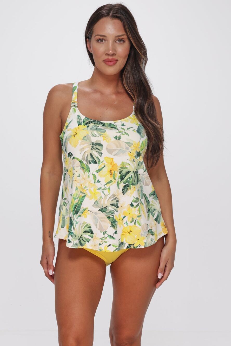 Sunsets Escape Isla Soleil Crepe Jenna Tankini Top NWT SIZE 8 14